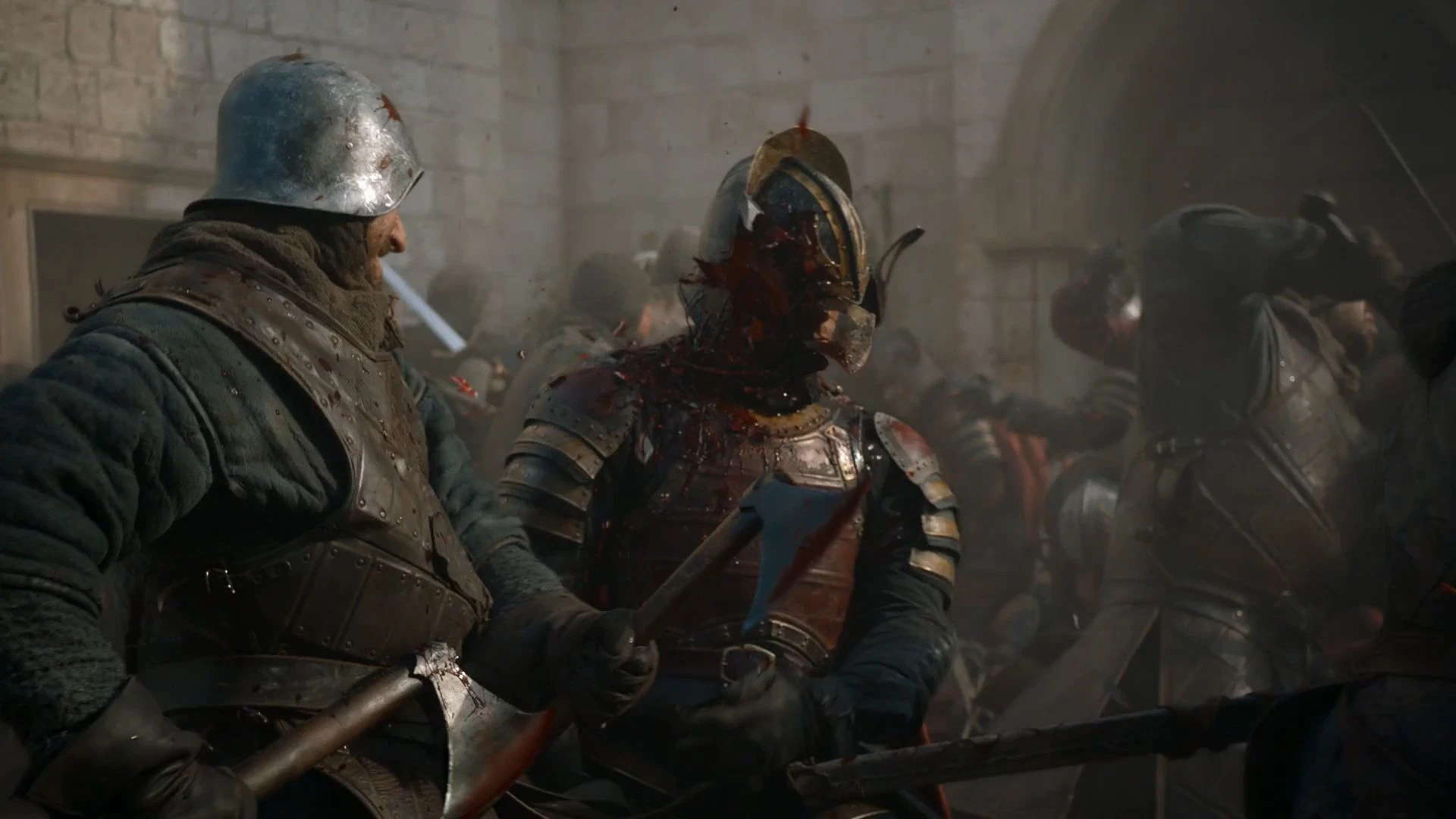 CG axes and soldier modeling, texturing and look-dev for gore scenes